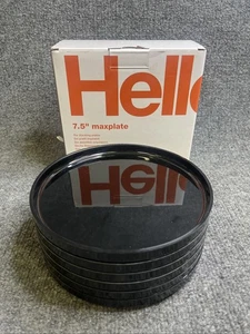 Heller Maxplate Stacking 7.5' Plates Set Of 6 Black New In Box - Picture 1 of 5