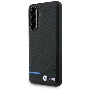 Étui Galaxy A56 BMW Aspect Carbone Noir Logo Tricolor Métal - Photo 1 sur 8