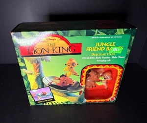 Vintage Timon & Pumba Babys Gutenachtfreunde Dschungelfreund Der König der Löwen Mattel Neu - Bild 1 von 8