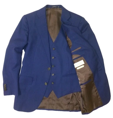 Chaleco Blazer Suitsupply 40R Azul Tela Italiana Lacio Buen Estado Chaqueta Foto 1 de 4