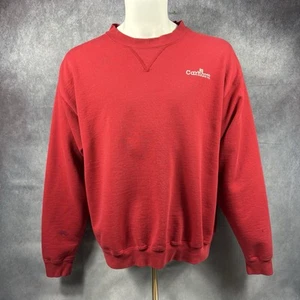 Vintage Carhartt Sweatshirt Men's Size XXL Red Baggy Fit Crew Neck Y2K Pullover - Picture 1 of 11
