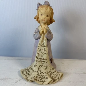 Fundaciones Enesco 2003 Karen Hahn Figura 112027 Niña Querido Señor Manta de Oración - Imagen 1 de 11