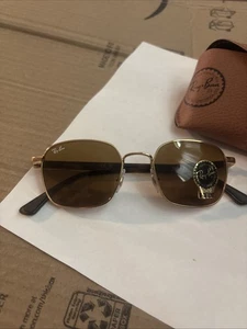 New Authentic RAY-BAN RB3664 001/33 Gold Sunglasses Brown Gradient Lenses New - Picture 1 of 12