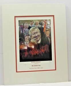 Sir Alec Ferguson We Salute You Limited Edition Mounted Print by Stephen Doig - Picture 1 of 1
