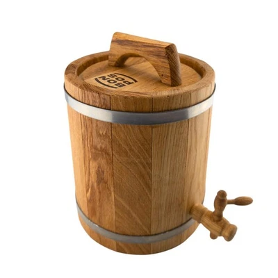 Waldmeister Holzfass 5 L stehend außen geölt - Weinfass Whiskyfass Eichenfass - Bild 1 von 4