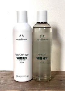 The Body Shop White Musk Body Lotion & Shower Gel Vegan 250ml sizes NEW  - Picture 1 of 2