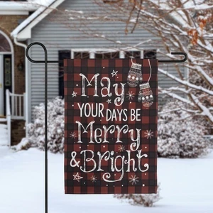 Northlight MERRY AND BRIGHT Garden Flag 12.5x18 - Picture 1 of 5