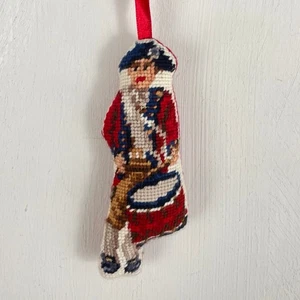 Adorno de Navidad de colección militar punta de aguja baterista soldado años 90 histórico - Imagen 1 de 2