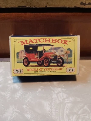 Matchbox Lesney Car 1911 Ford Model-T Y-1  Cream & Burgundy  - Image 1 of 4