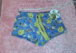 (LG)Shrek & Donkey "I'm makin' waffles!" Purple Plush Shorts - Picture 1 of 6