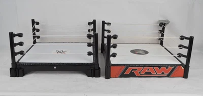 Two x2 WWE Mattel Raw Full Wrestling Scale Ring 2013 2017 - Image 1 of 4