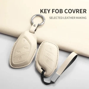 For MG 4 2023 Mg4 Ev MG HS GT ZS Durable Accessories PU Leather Key Case Cover - Picture 1 of 18
