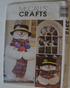 McCalls 3312 Snowman Greeter Snowcone Decoration Decor Sewing Pattern - Picture 1 of 2