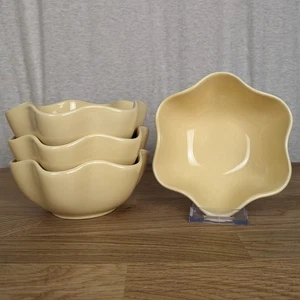 Gail Pittman Gastfreundschaft Buttergelb Schüsseln Set 4, überbacken 6,5" Vintage Tisch - Bild 1 von 4