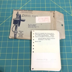 1950 General Railway Signal Co. Manuale 33 inserti obsoleti - Foto 1 di 7