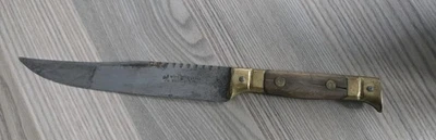 Cuchillo de pesca de caza de hoja fija Bowie de trabajo invierno Nitz Alemania siglo XIX Solingen Foto 1 de 4