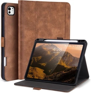 AsileCuir Handmade Case für iPad Pro 13 Zoll M4 2024 A2925 A2926 A3007 mit Stift - Bild 1 von 9