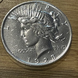 1923 Peace Silver Dollar 90% Silver - Picture 1 of 2