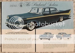 Packard Limousine USA Auto Verkaufsspezifikation Merkblatt 1958 #PD 8026 - Bild 1 von 2