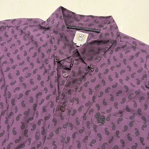 Cinch Shirt Mens XL Purple Paisley Print Button Down Western Cowboy Logo - Picture 1 of 7