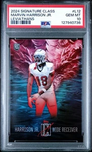 2024 Topps Signature Class Marvin Harrison Jr. Leviathans RC Case Hit PSA 10 - Picture 1 of 3