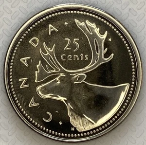2002P CANADA 25 CENTS PROOF LIKE DOUBLE DATE 1952-2002 UNCIRCULATED QUARTER COIN - Picture 1 of 2
