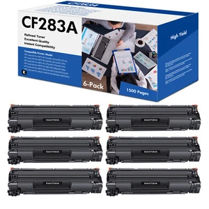 6 PACK  CF283A Toner Compatible with HP LaserJet MFP M127fw M127fn M125rnw M225d - Picture 1 of 8