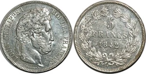 5 FRANCS 1842 W LILLE  F.324 LOUIS PHILIPPE SUP!!! - Imagen 1 de 1