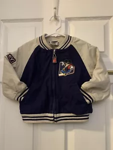 Vintage Disney 90s Mickey Mouse “28” Varsity Bomber Jacket Youth Size XXS 2/3 - Picture 1 of 17