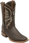 Mens Genuine Leather Western Square Toe Brown Boots - Quality Handcrafted Boots
