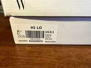 DREAM PAIRS Women's Hi-Lo High Heel Platform Pump Sandals 8.5 Black Nubuck - Picture 1 of 4