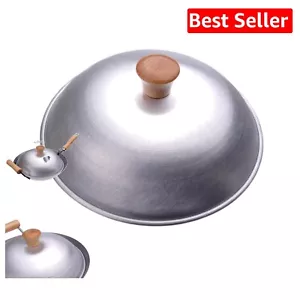 13-Inch Aluminum Dome Wok Lid with Wooden Handle for 14-Inch Woks - Picture 1 of 4