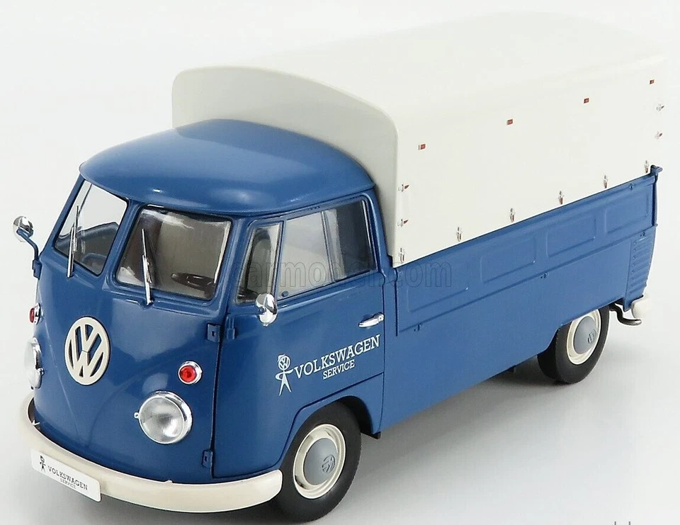 1 18 Solido VW T1 Pick Up Volkswagen Service 1950 Blue/white