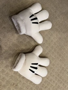 Disneyland 10" Mickey Mouse Hands Plush Costume Gloves Adult VGC Disney Parks - Picture 1 of 2