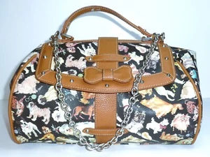 Sydney Love Dog And Cat Print Handbag Purse Pet Lover Satchel Funky Unique Bag - Picture 1 of 13