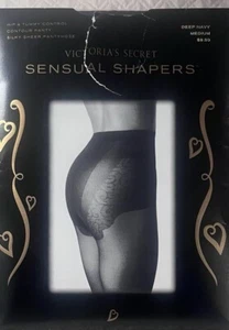 Victoria’s Secret Sensual Shapers seidig transparente Strumpfhose tiefmarineblau S Medium - Bild 1 von 8