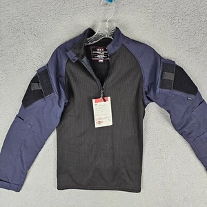 TRU-SPEC 1/4 Zip Combat Shirt Mens XS Black Navy Comfort Winter Mock Neck - Picture 1 of 12
