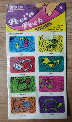 Pegatinas Peel N' Peek 1991 Trend Enterprises Inc Difíciles de Encontrar  Foto 1 de 4