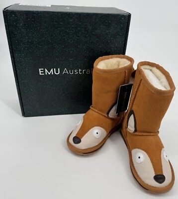 NWB EMU Australia Niños Gamuza Zorro Botas K12074 Naranja Talla EE. UU. K10 Lana Niño Pequeño Juvenil Foto 1 de 4