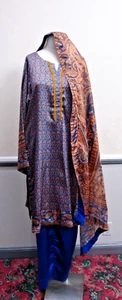 Pakistani Dress Salwar Kameez Ready To Wear Suits Casual ware Silk Size Large - Picture 1 of 4