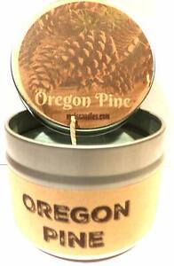 Oregon Pine 4oz All Natural Novelty Tin Soy Candle, Take It Any Where Approximat