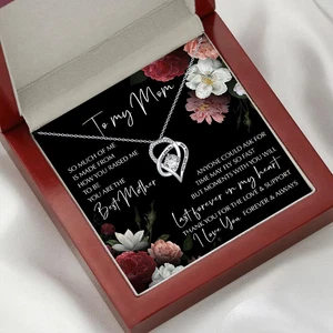 Muttertag Geschenk Rosenholz Lampe Box Anzug hohlen herzförmigen Zirkon Anhänger - Bild 1 von 8