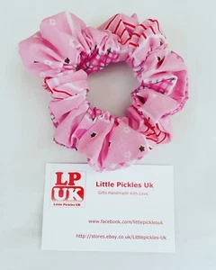 Accessoires, Haar Scrunchies, Handarbeit, Fun, rosa Patchwork - Bild 1 von 1