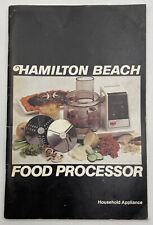 Hamilton Beach Food Processor Owners Manual 1977 Instructions Guide Booklet