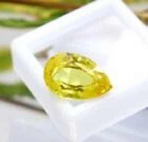 Natural Yellow Sapphire CERTIFIED 8-10 Ct Superb Loose Gemstone Pear Shape - Picture 1 of 4