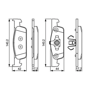 BOSCH Brake Pad Set 0 986 495 334 FOR Fortwo Forfour Logan/Stepway Thalia Genuin - Picture 1 of 5
