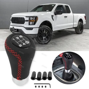 5 Speed Leather Stitche Manual Car Gear Stick Shift Knob Shifter For Ford F-150 - Bild 1 von 15
