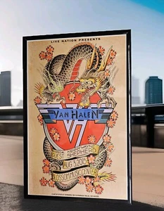 Van Halen 2015 Blossom Music Center OH Concert Poster 11 X 17 Framed - Picture 1 of 3