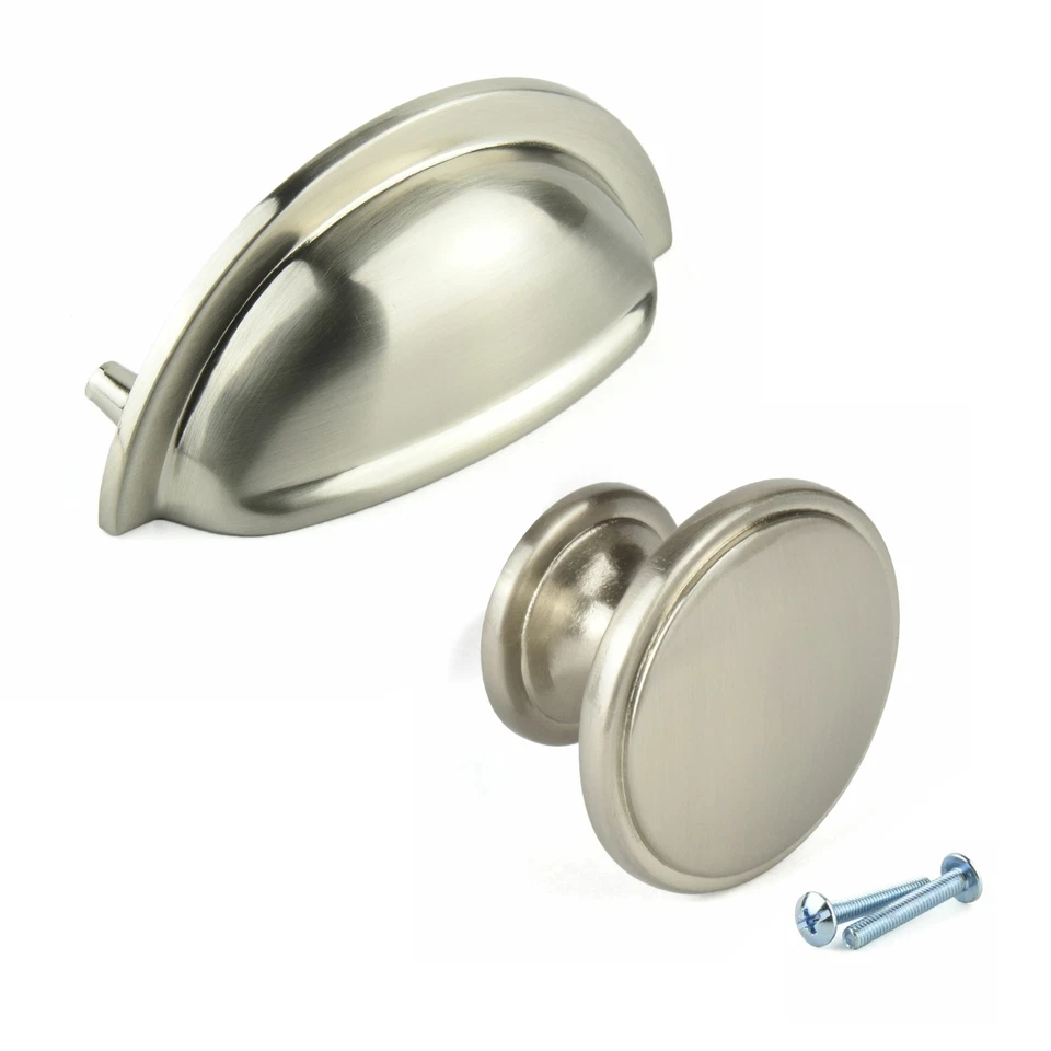 Nickel Kitchen Cabinet Door Handles Cupboard Drawer Bedroom Furniture Knob Pull - Image 1 of 1