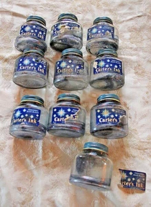 Vintage Box Carter's Permanent Ink blau schwarz 10 Flaschen gebraucht - Bild 1 von 7
